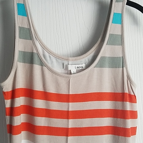 Lapis Striped Tank Dress - Picture 2 of 8